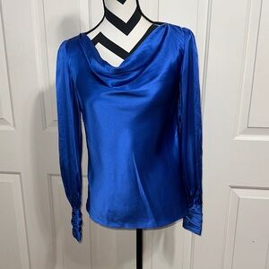 Tyler Boe Sapphire Honey on Miami Silk Blouse
